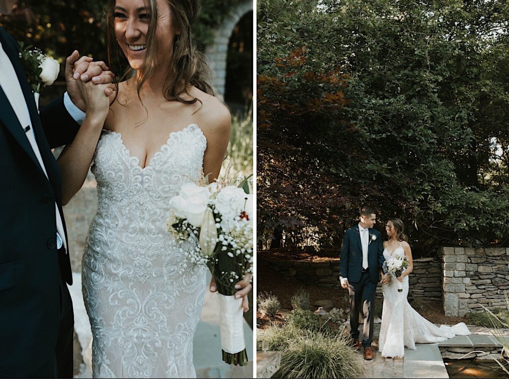 bride + groom ann arbor michigan intimate backyard wedding