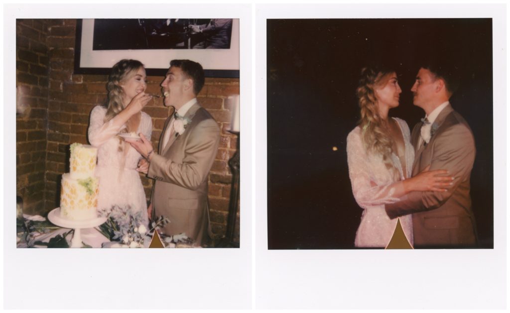 Polaroid wedding photos at Rosy's Jazz Hall 