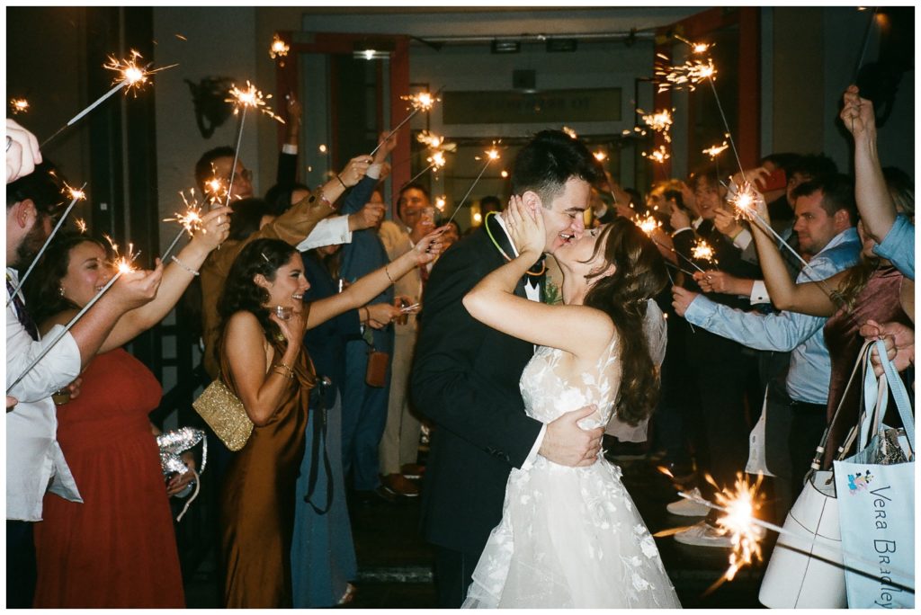 A sparkler exit at the Riverview Room