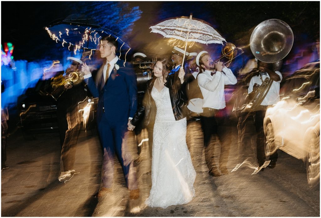 second line at wedding at Capulet New Orleans