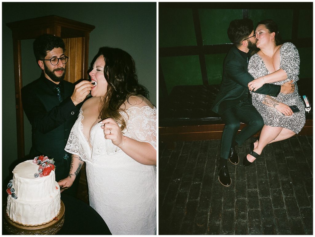wedding cake at reception 