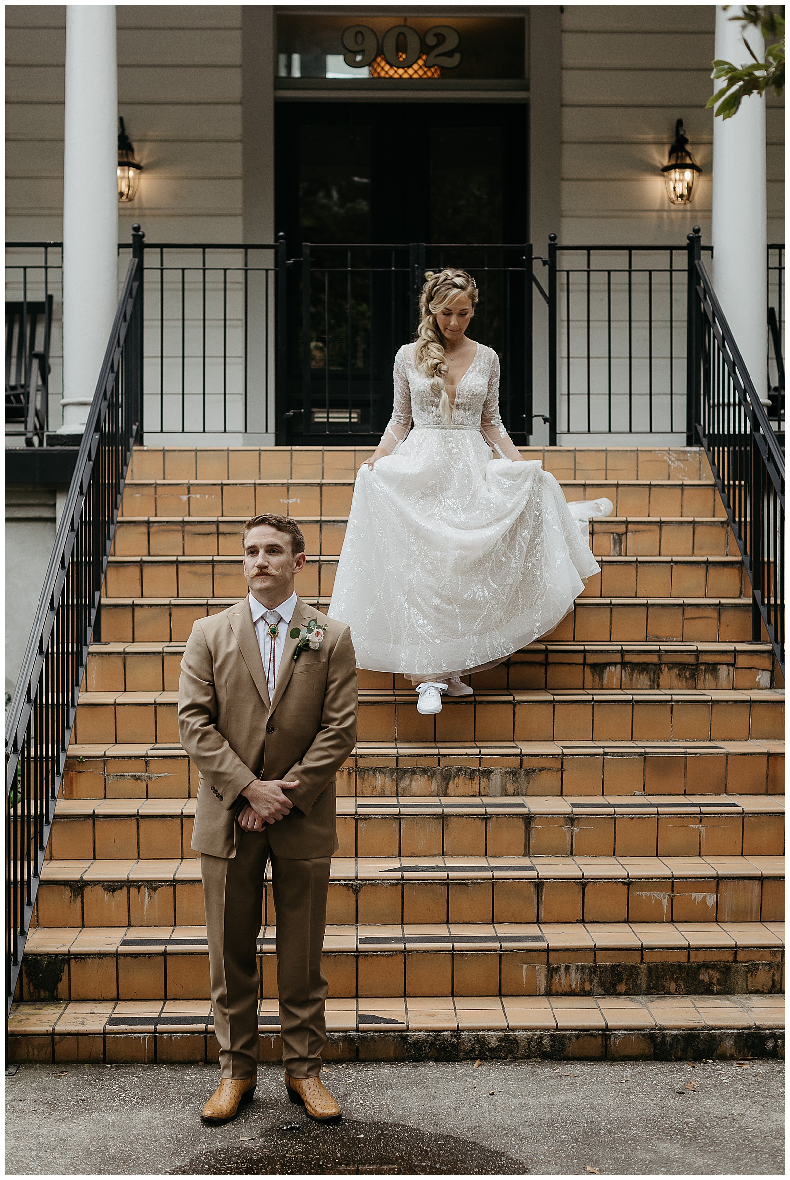 wedding in New Orleans with first look