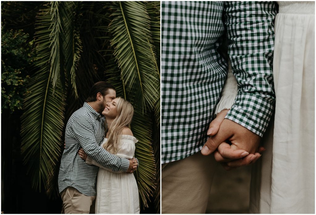 Patty and John hold hands during their New Orleans engagement photos.